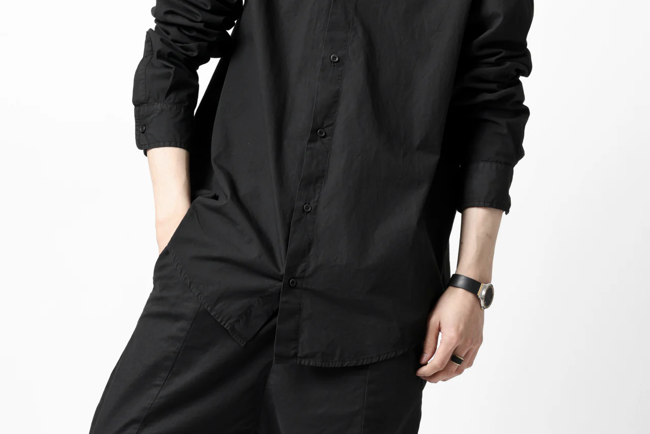 daub DYEING MINIMAL LS SHIRT / C.POPLIN (BLACK) - Image 33