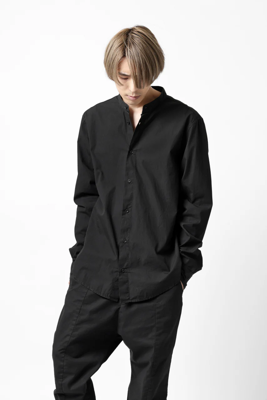 daub DYEING MINIMAL LS SHIRT / C.POPLIN (BLACK) - Image 4