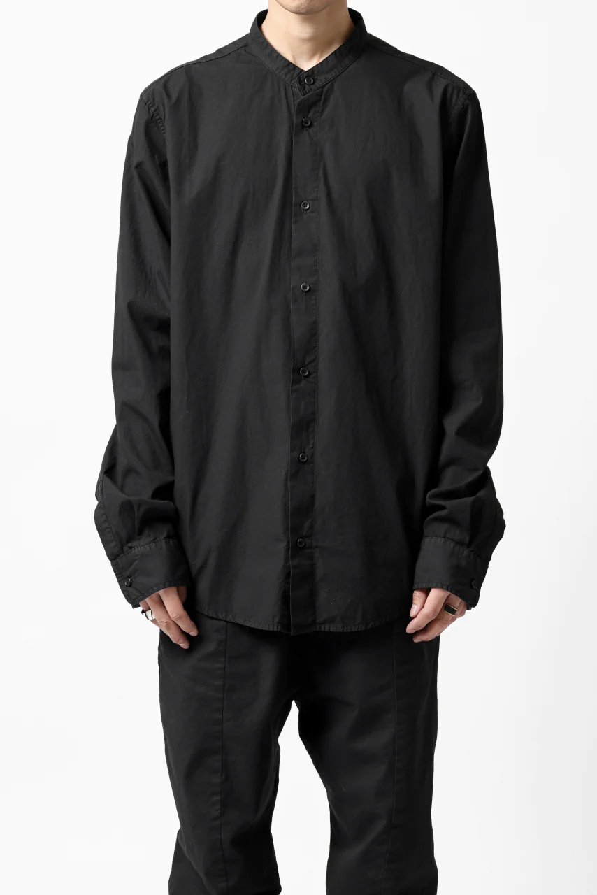 daub DYEING MINIMAL LS SHIRT / C.POPLIN (BLACK) - Image 6