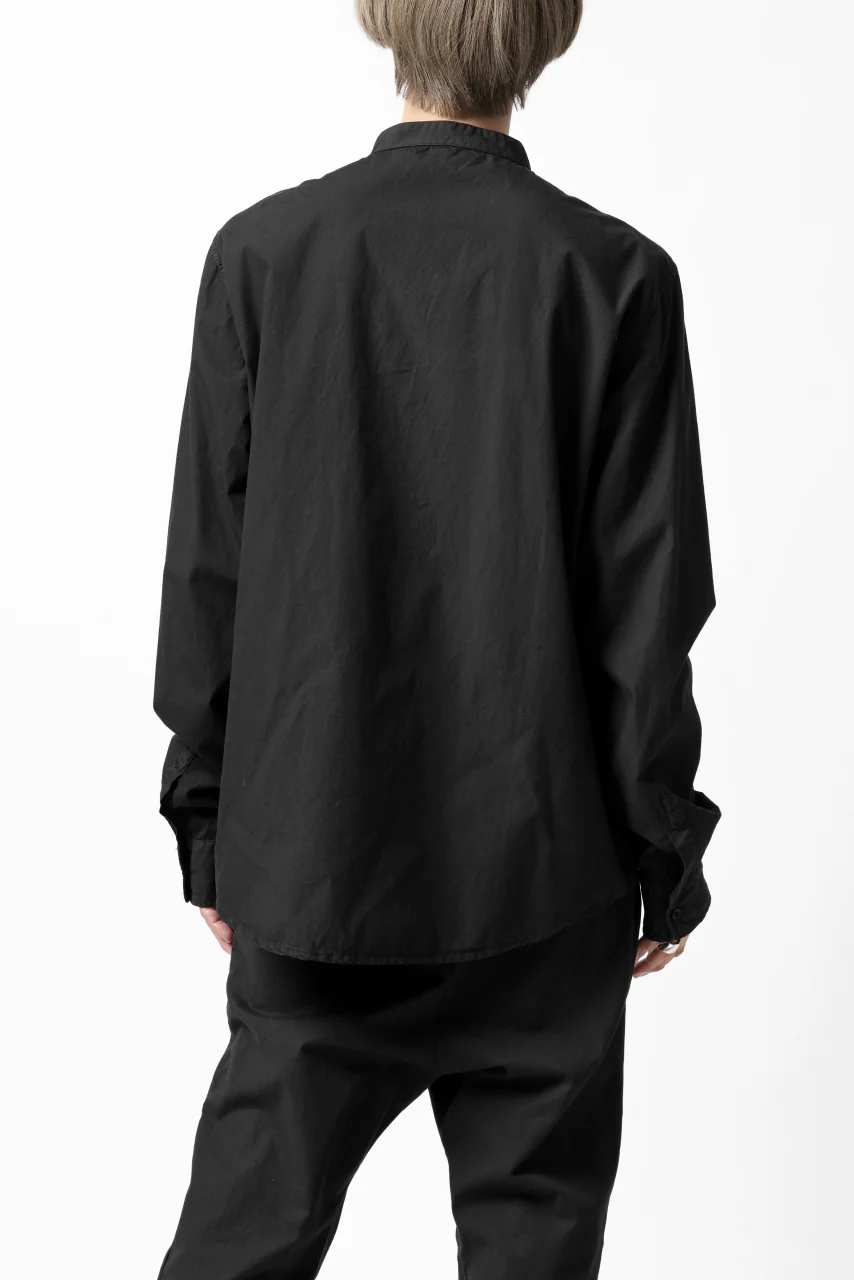 daub DYEING MINIMAL LS SHIRT / C.POPLIN (BLACK) - Image 7