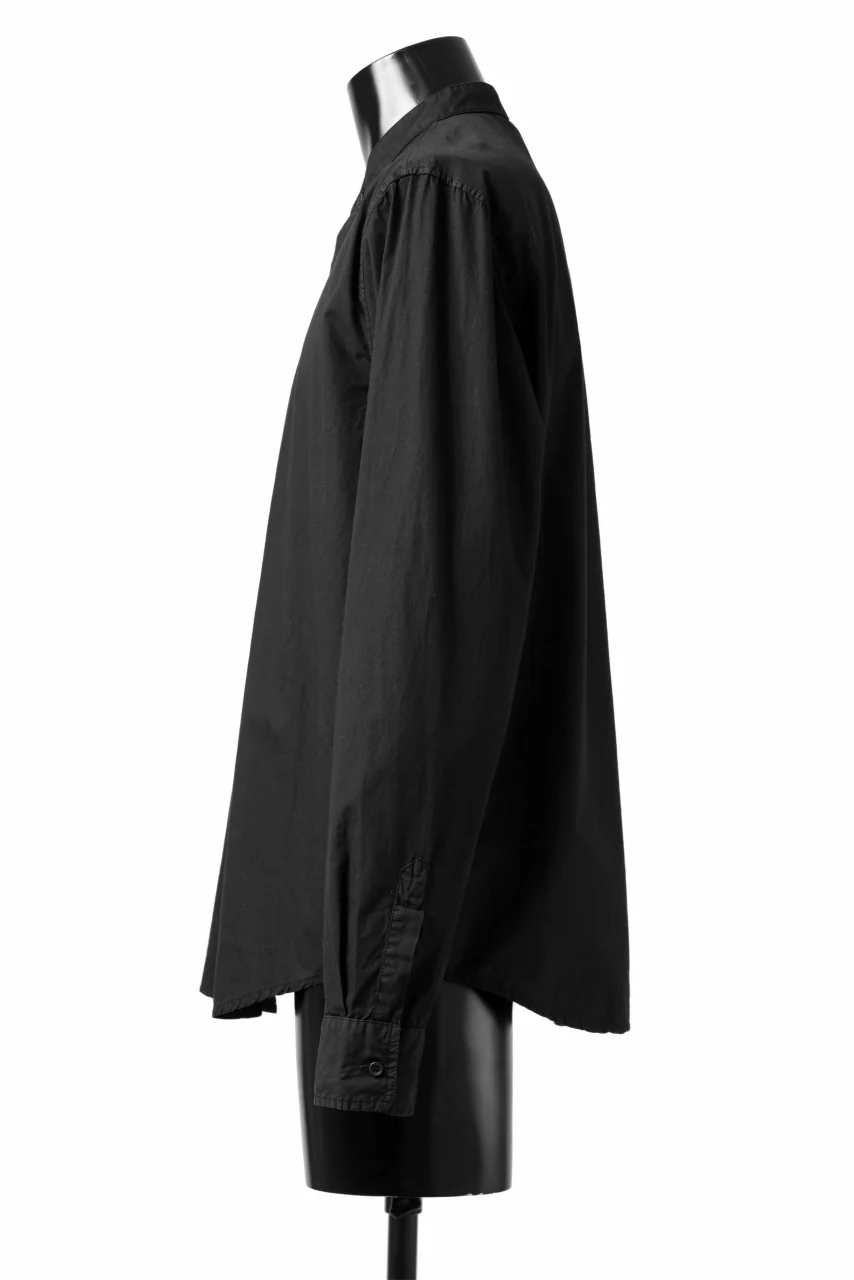 daub DYEING MINIMAL LS SHIRT / C.POPLIN (BLACK) - Image 8