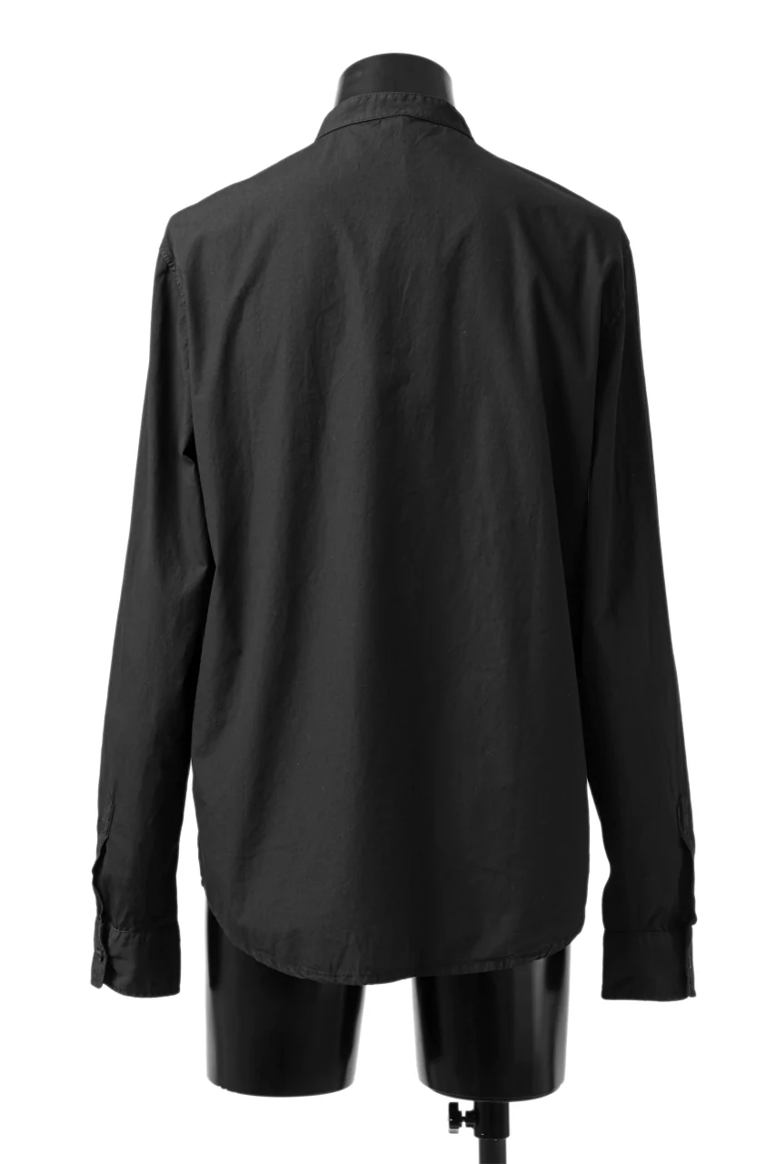 daub DYEING MINIMAL LS SHIRT / C.POPLIN (BLACK) - Image 9