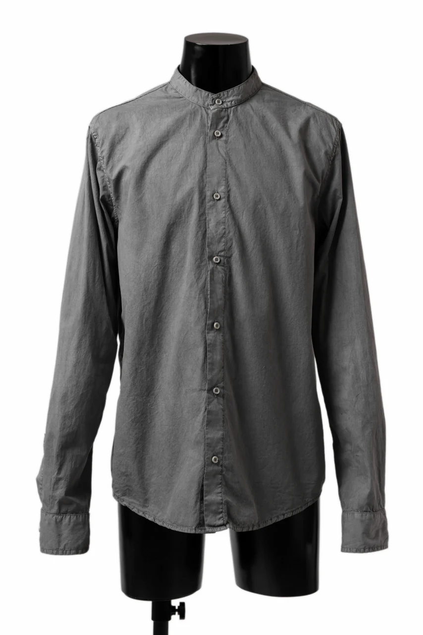 daub DYEING MINIMAL LS SHIRT / C.POPLIN (GREY)