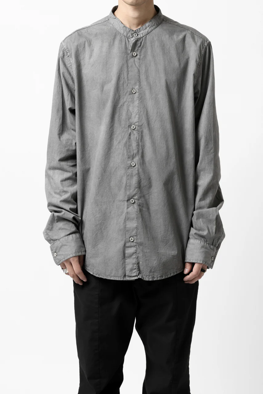 daub DYEING MINIMAL LS SHIRT / C.POPLIN (GREY) - Image 3