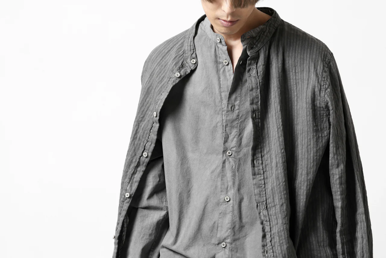 daub DYEING MINIMAL LS SHIRT / C.POPLIN (GREY) - Image 31