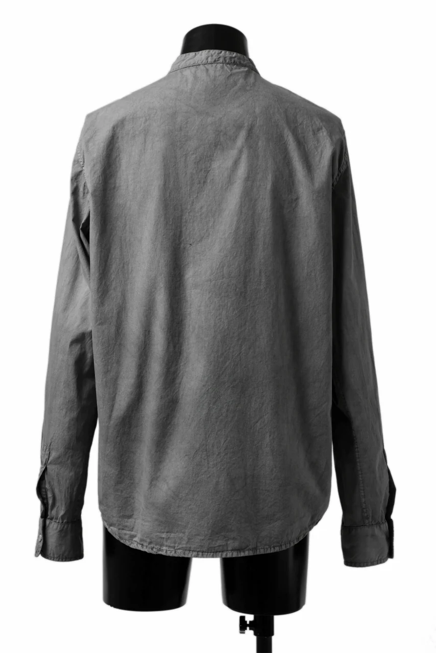 daub DYEING MINIMAL LS SHIRT / C.POPLIN (GREY) - Image 6