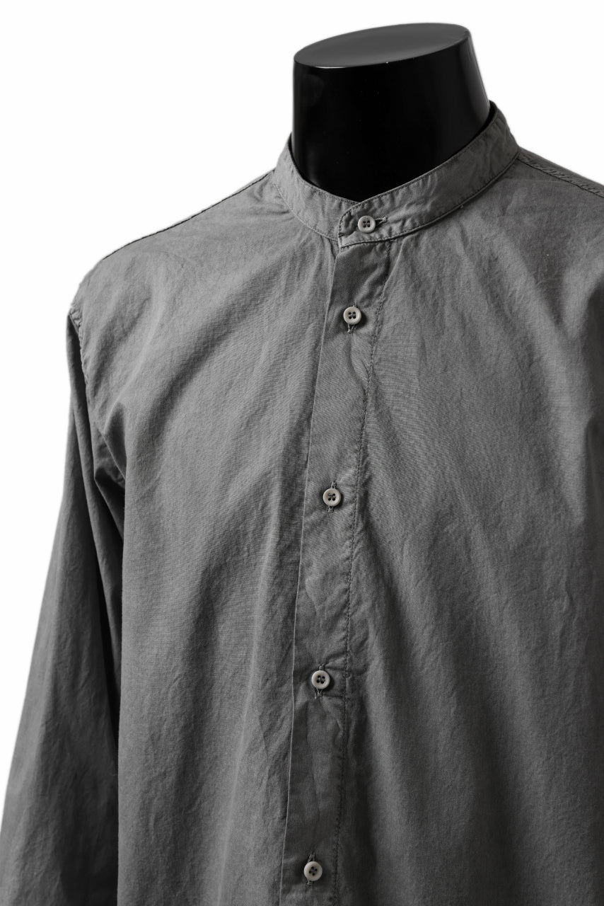 daub DYEING MINIMAL LS SHIRT / C.POPLIN (GREY) - Image 8