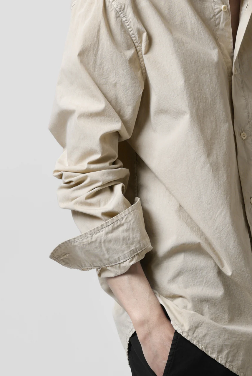 daub DYEING MINIMAL LS SHIRT / C.POPLIN (SAND) - Image 23