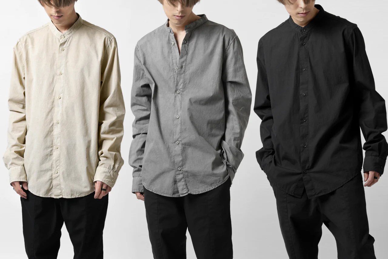 daub DYEING MINIMAL LS SHIRT / C.POPLIN (SAND) - Image 26