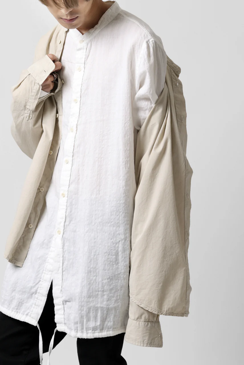 daub DYEING MINIMAL LS SHIRT / C.POPLIN (SAND) - Image 3