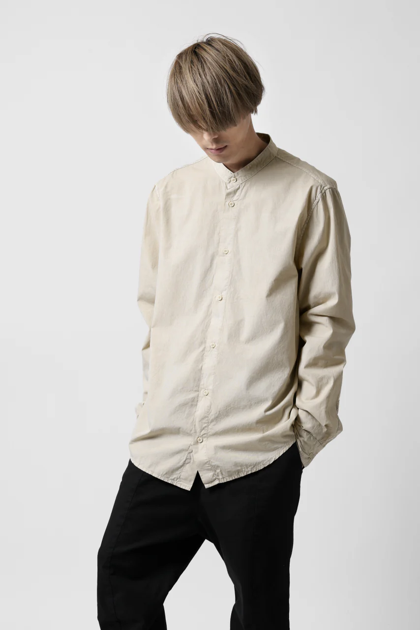 daub DYEING MINIMAL LS SHIRT / C.POPLIN (SAND) - Image 4