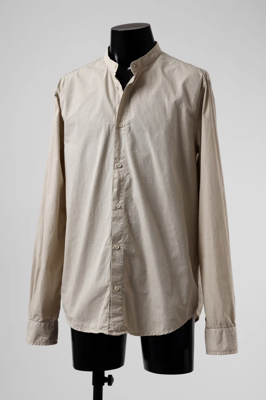 daub DYEING MINIMAL LS SHIRT / C.POPLIN (SAND) - Image 8