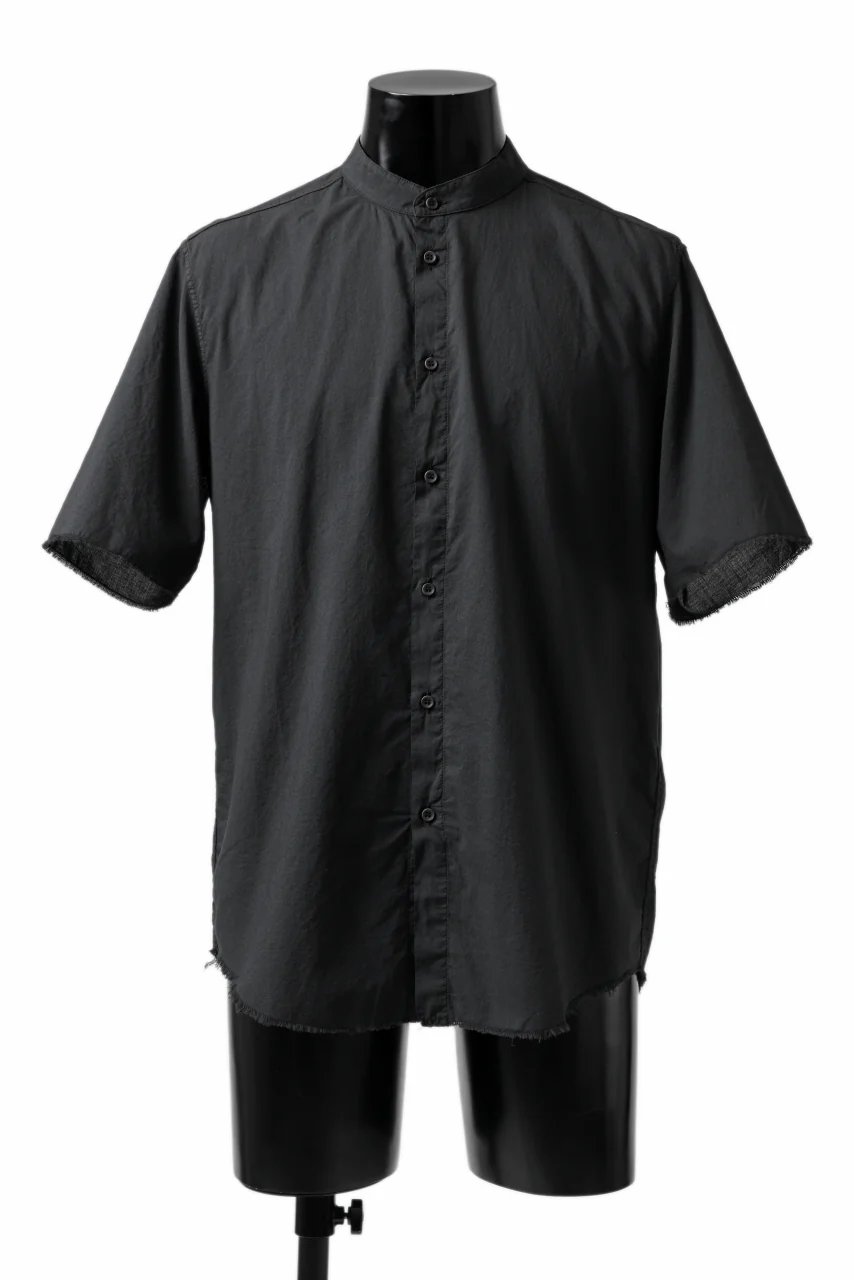 daub DYEING MINIMAL SS SHIRT / ORGANIC COTTON (BLACK)