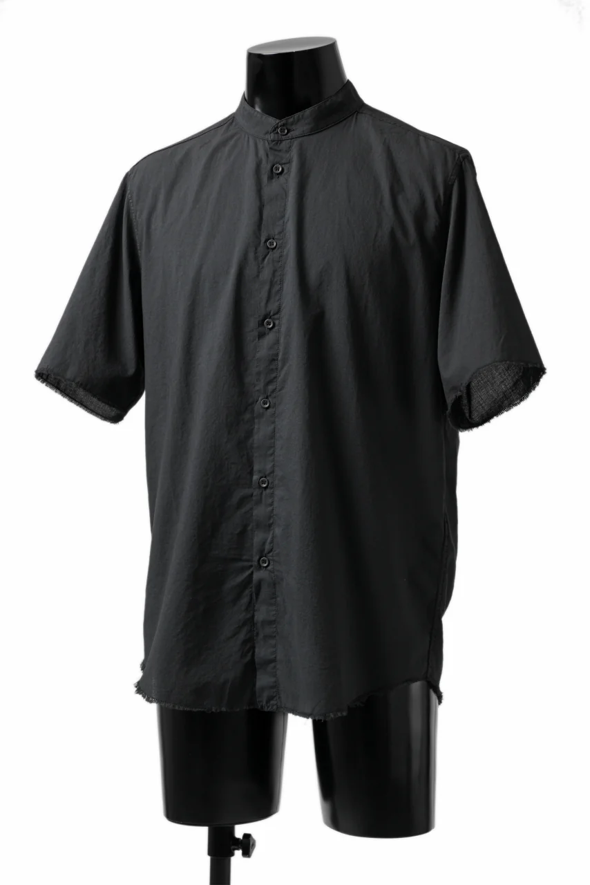 daub DYEING MINIMAL SS SHIRT / ORGANIC COTTON (BLACK) - Image 2