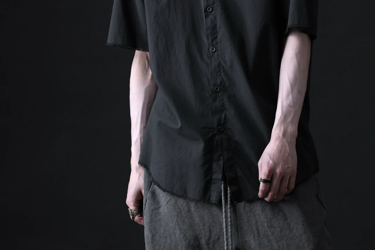 daub DYEING MINIMAL SS SHIRT / ORGANIC COTTON (BLACK) - Image 27