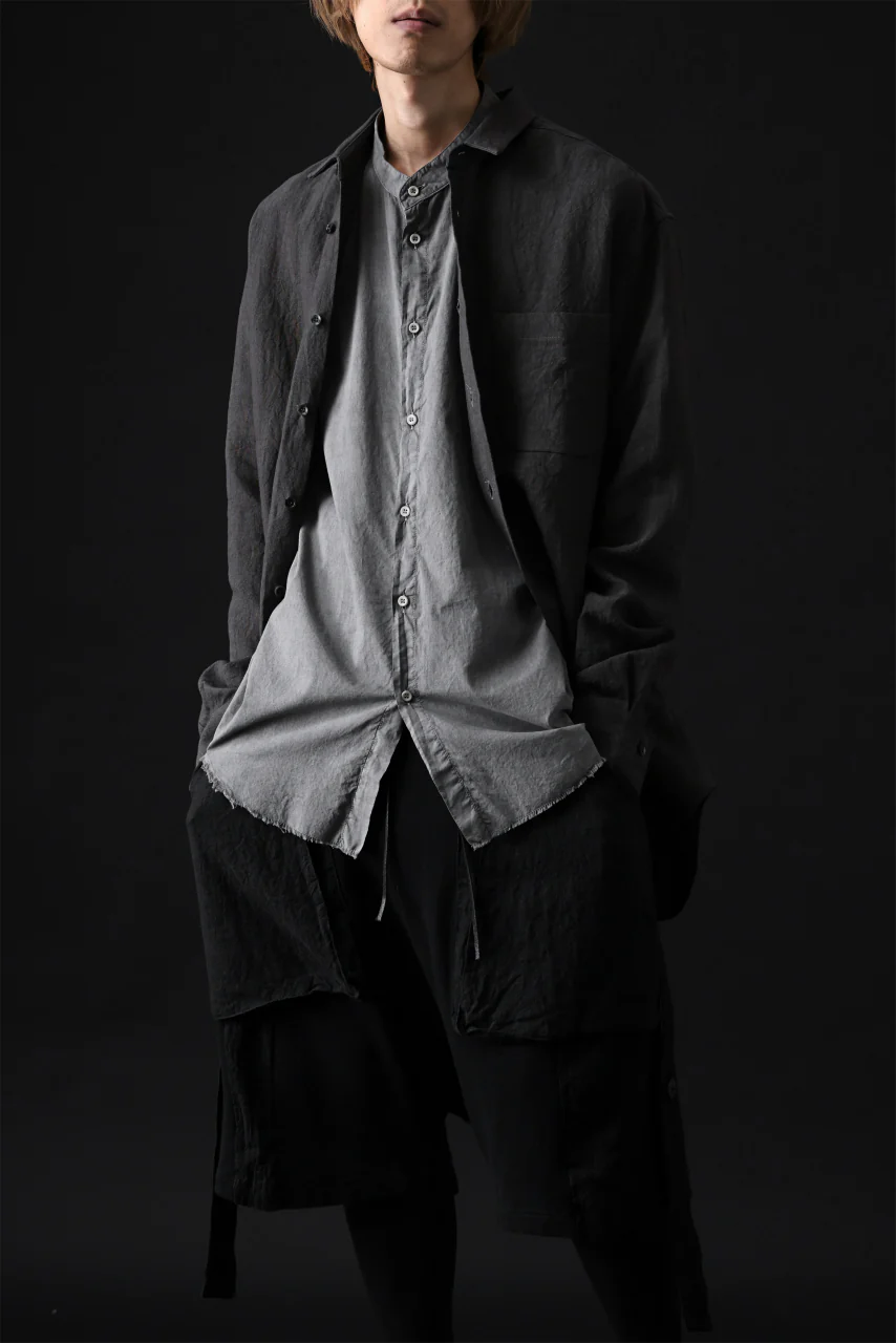 daub DYEING MINIMAL SS SHIRT / ORGANIC COTTON (GREY) - Image 25