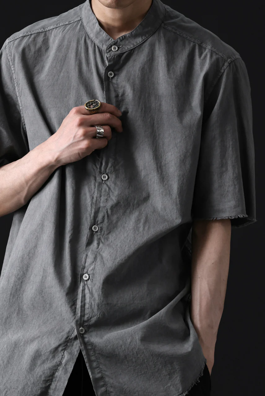 daub DYEING MINIMAL SS SHIRT / ORGANIC COTTON (GREY) - Image 27