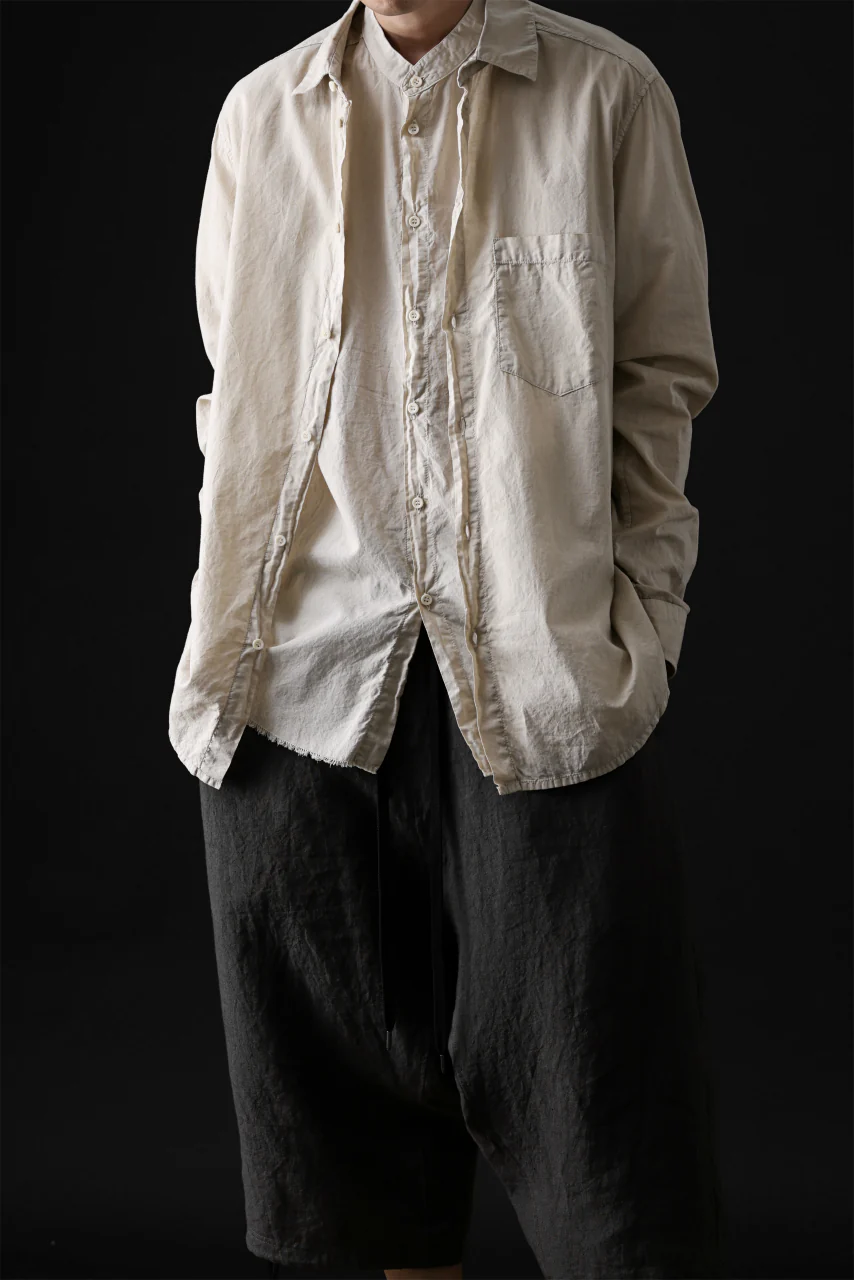 daub DYEING MINIMAL SS SHIRT / ORGANIC COTTON (SAND) - Image 25
