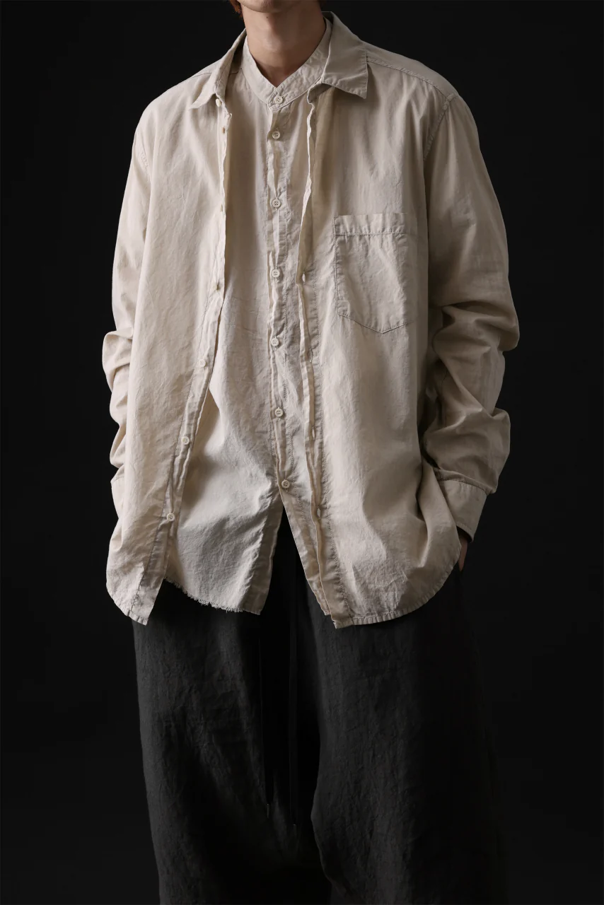 daub DYEING MINIMAL SS SHIRT / ORGANIC COTTON (SAND) - Image 26
