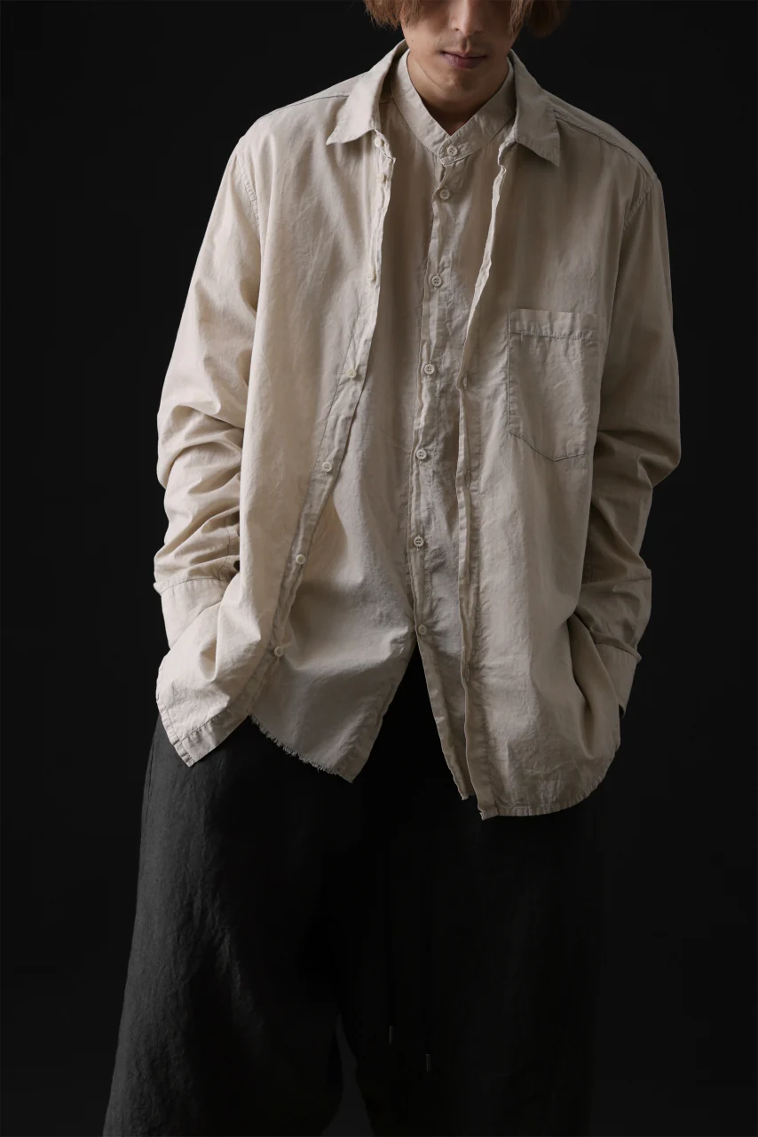 daub DYEING MINIMAL SS SHIRT / ORGANIC COTTON (SAND) - Image 27