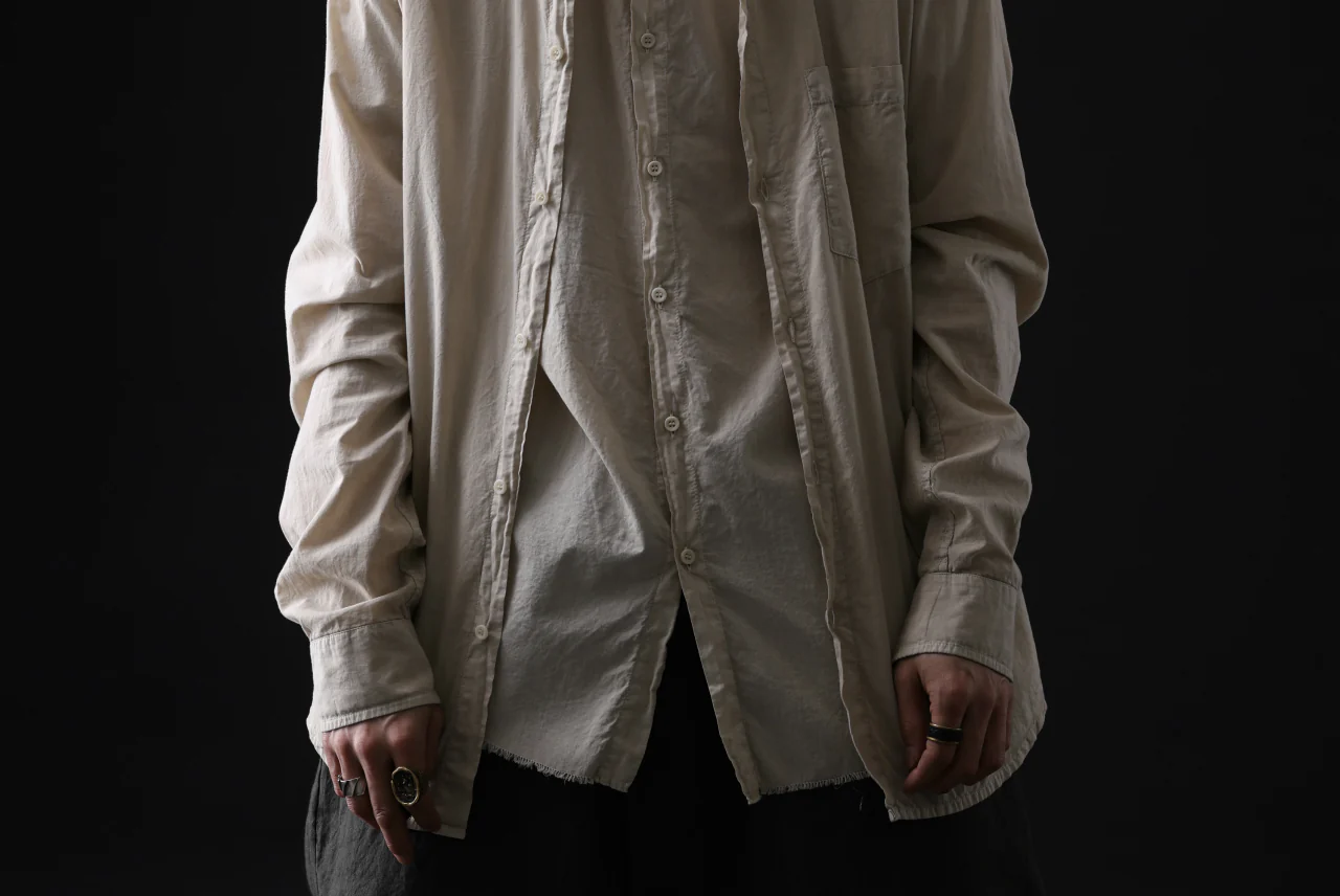 daub DYEING MINIMAL SS SHIRT / ORGANIC COTTON (SAND) - Image 35