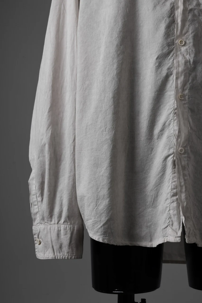 daub DYEING ONE POCKET LARGE SHIRT / ORGANIC COTTON (LIGHT GREY) - Image 6