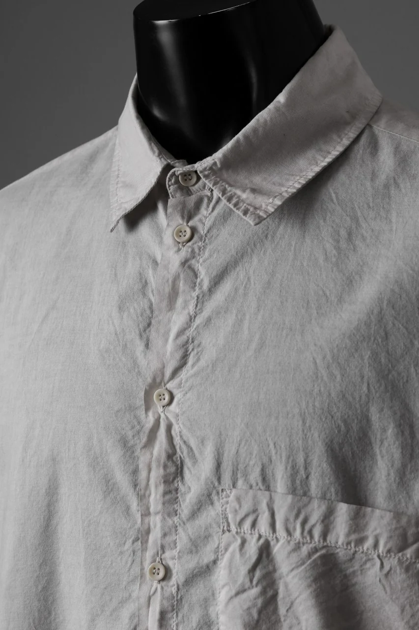 daub DYEING ONE POCKET LARGE SHIRT / ORGANIC COTTON (LIGHT GREY) - Image 8