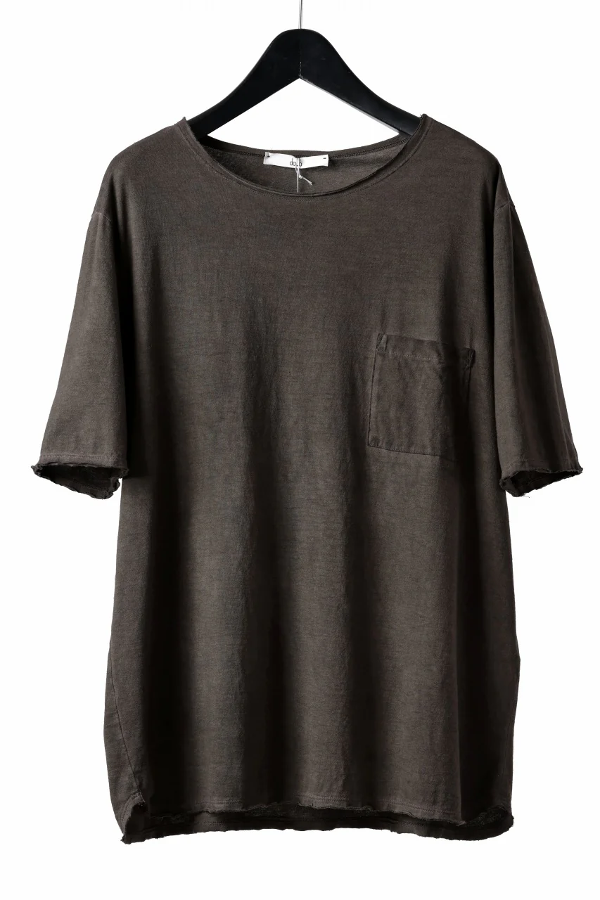 daub DYEING OVERSIZE T-SHIRT WITH POCKET / C.JERSEY (BROWN)