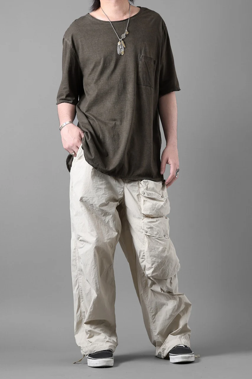 daub DYEING OVERSIZE T-SHIRT WITH POCKET / C.JERSEY (BROWN) - Image 13