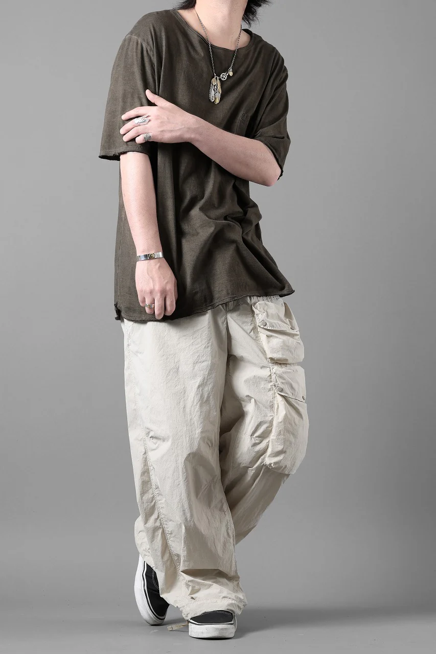 daub DYEING OVERSIZE T-SHIRT WITH POCKET / C.JERSEY (BROWN) - Image 14