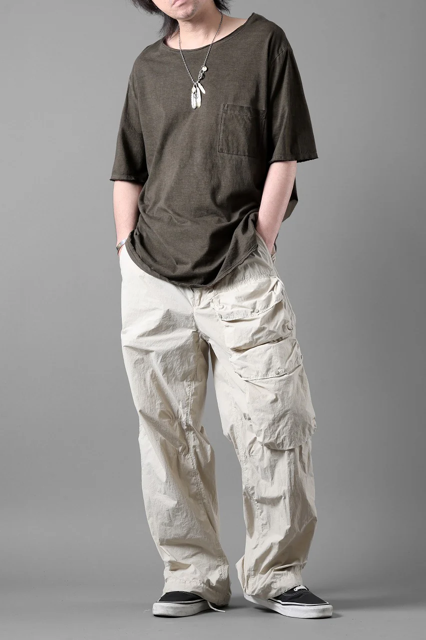 daub DYEING OVERSIZE T-SHIRT WITH POCKET / C.JERSEY (BROWN) - Image 16