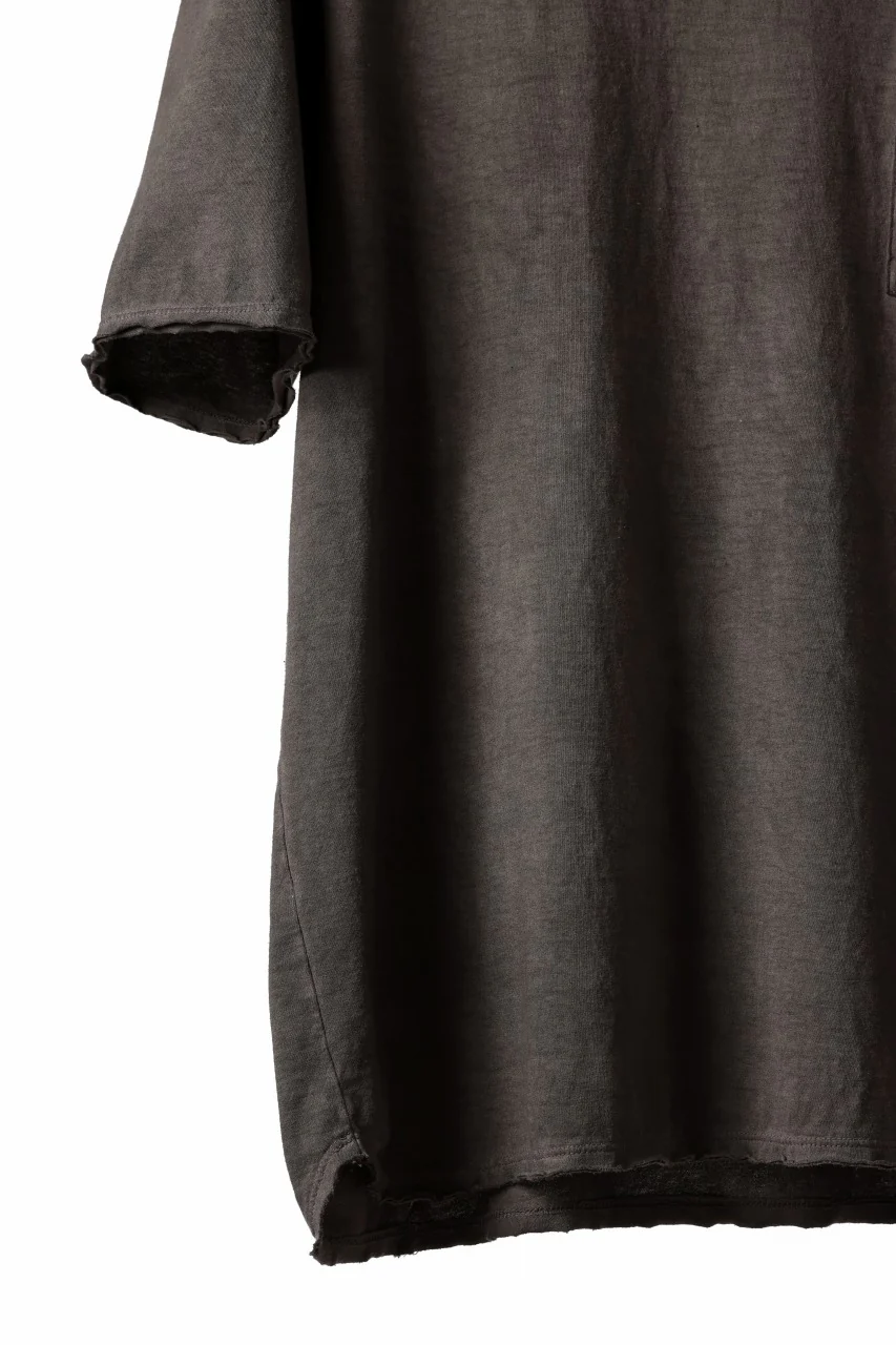 daub DYEING OVERSIZE T-SHIRT WITH POCKET / C.JERSEY (BROWN) - Image 6