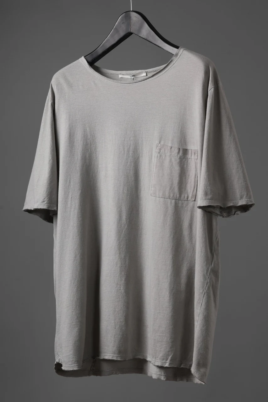 daub DYEING OVERSIZE T-SHIRT WITH POCKET / C.JERSEY (LIGHT GREY) - Image 2