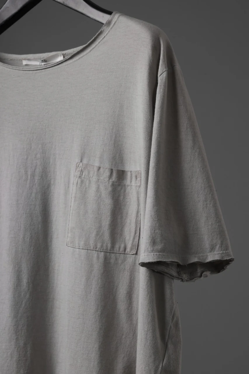 daub DYEING OVERSIZE T-SHIRT WITH POCKET / C.JERSEY (LIGHT GREY) - Image 8