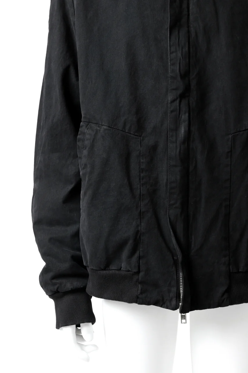 daub DYEING PADDED BOMBER JACKET / ELASTIC-COTTON (BLACK) - Image 10
