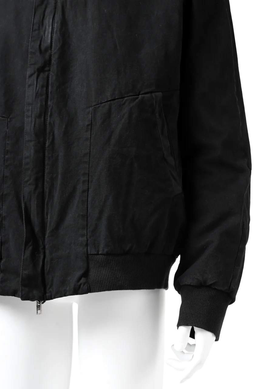 daub DYEING PADDED BOMBER JACKET / ELASTIC-COTTON (BLACK) - Image 15