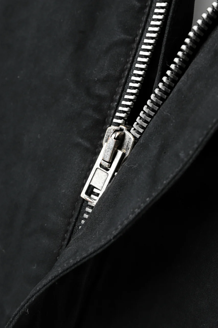 daub DYEING PADDED BOMBER JACKET / ELASTIC-COTTON (BLACK) - Image 16