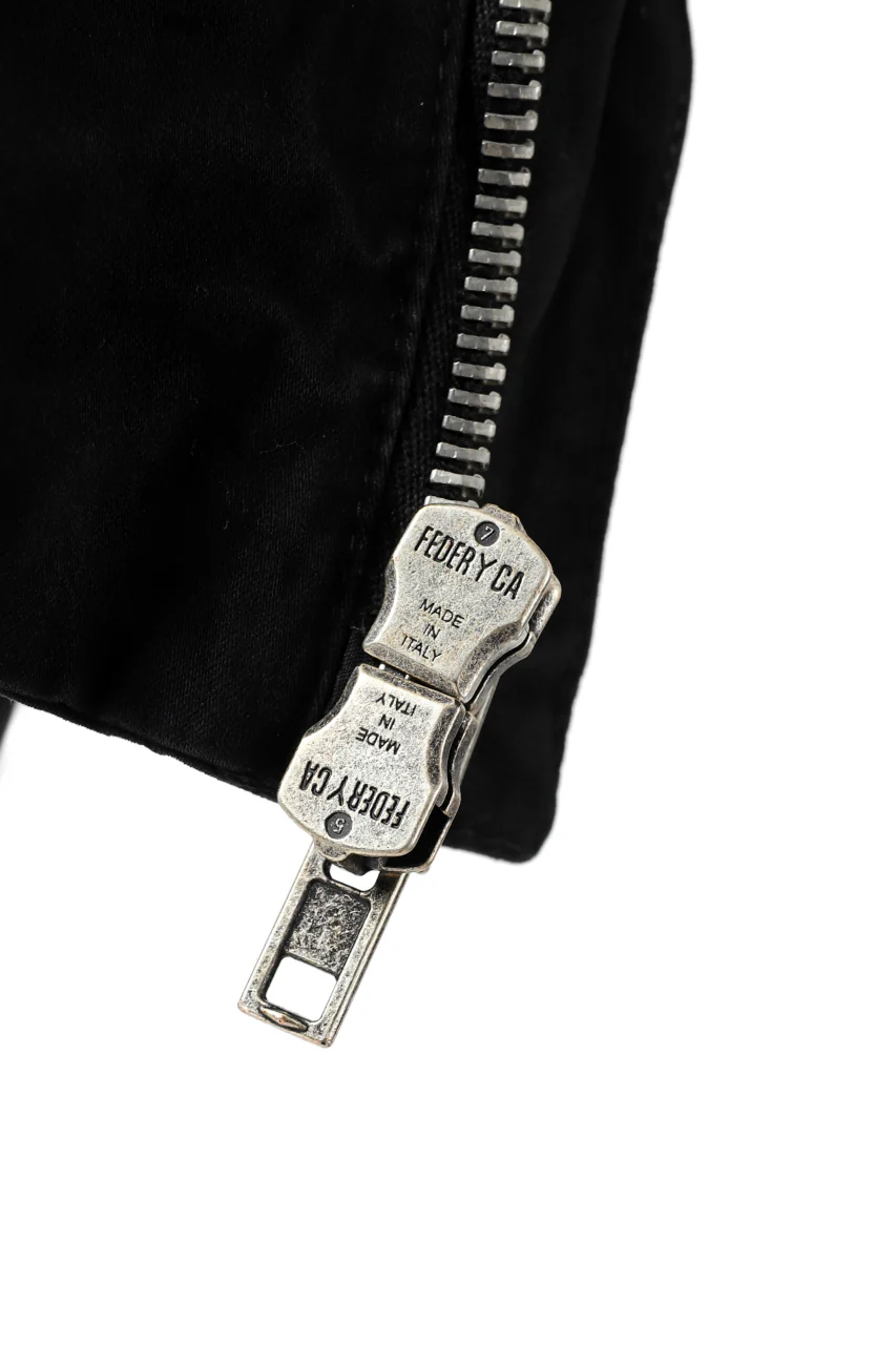daub DYEING PADDED BOMBER JACKET / ELASTIC-COTTON (BLACK) - Image 23