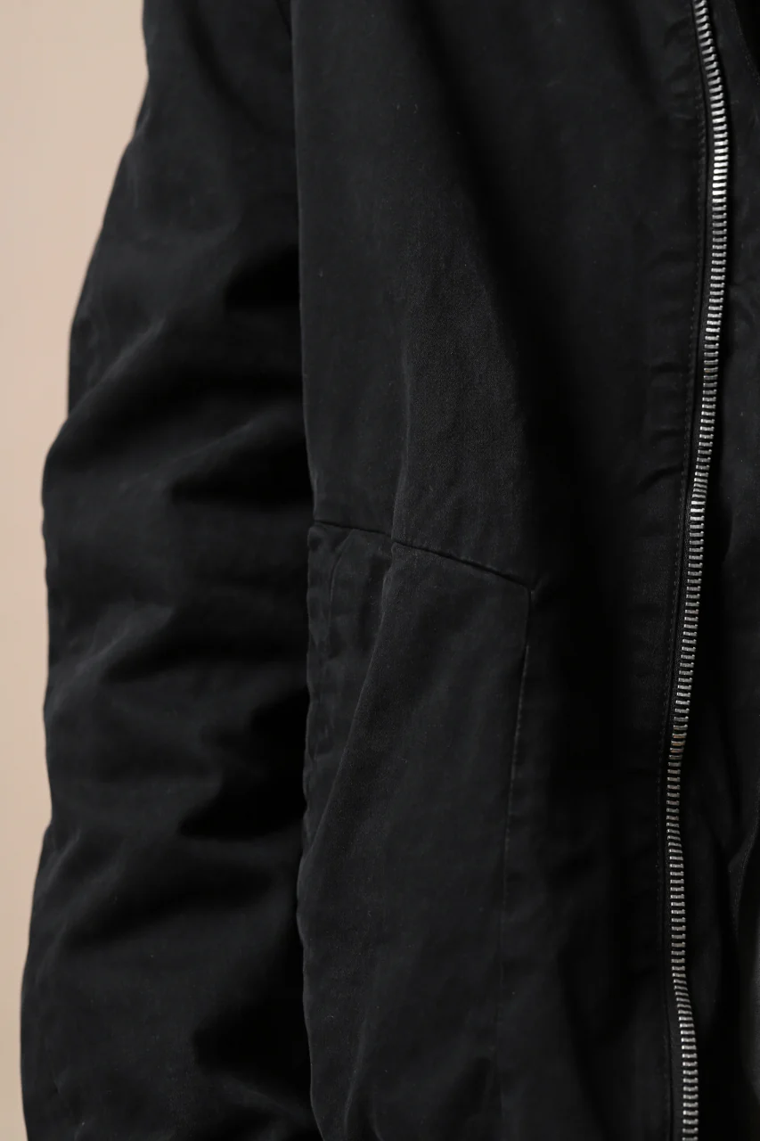 daub DYEING PADDED BOMBER JACKET / ELASTIC-COTTON (BLACK) - Image 34
