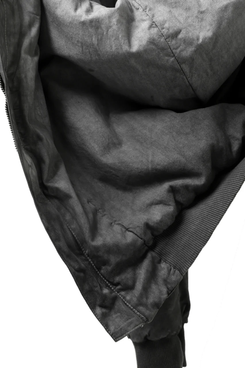 daub DYEING PADDED BOMBER JACKET / ELASTIC-COTTON (MEDIUM GREY) - Image 23