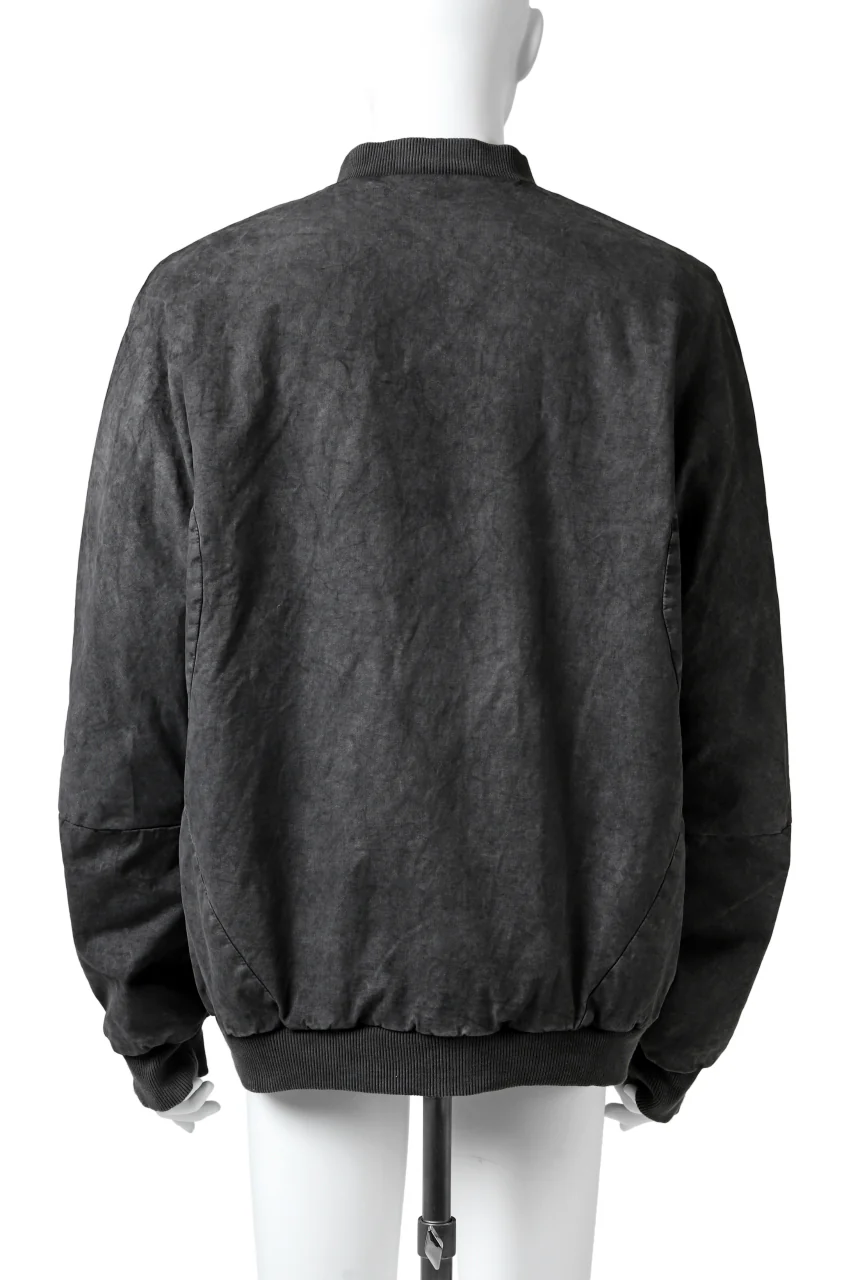 daub DYEING PADDED BOMBER JACKET / ELASTIC-COTTON (MEDIUM GREY) - Image 6