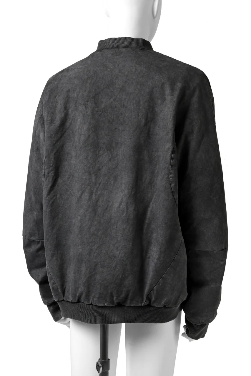 daub DYEING PADDED BOMBER JACKET / ELASTIC-COTTON (MEDIUM GREY) - Image 7