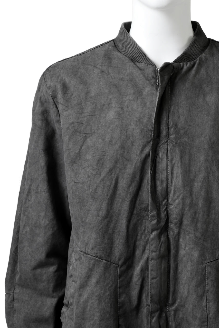 daub DYEING PADDED BOMBER JACKET / ELASTIC-COTTON (MEDIUM GREY) - Image 9