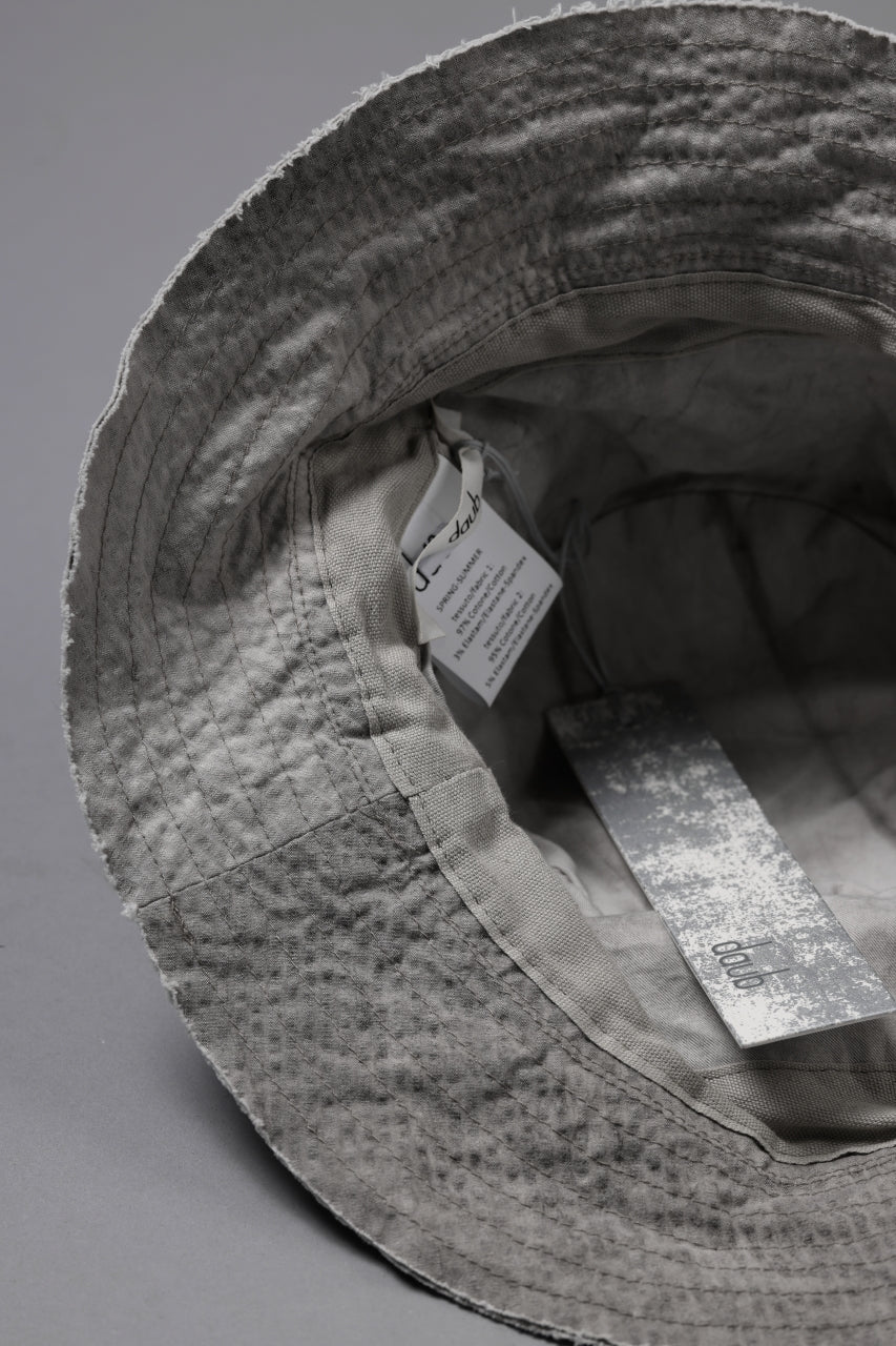 daub DYEING PATCHWORK BUCKET HAT / LIGHT CANVAS×STRIPE (DUST) - Image 10