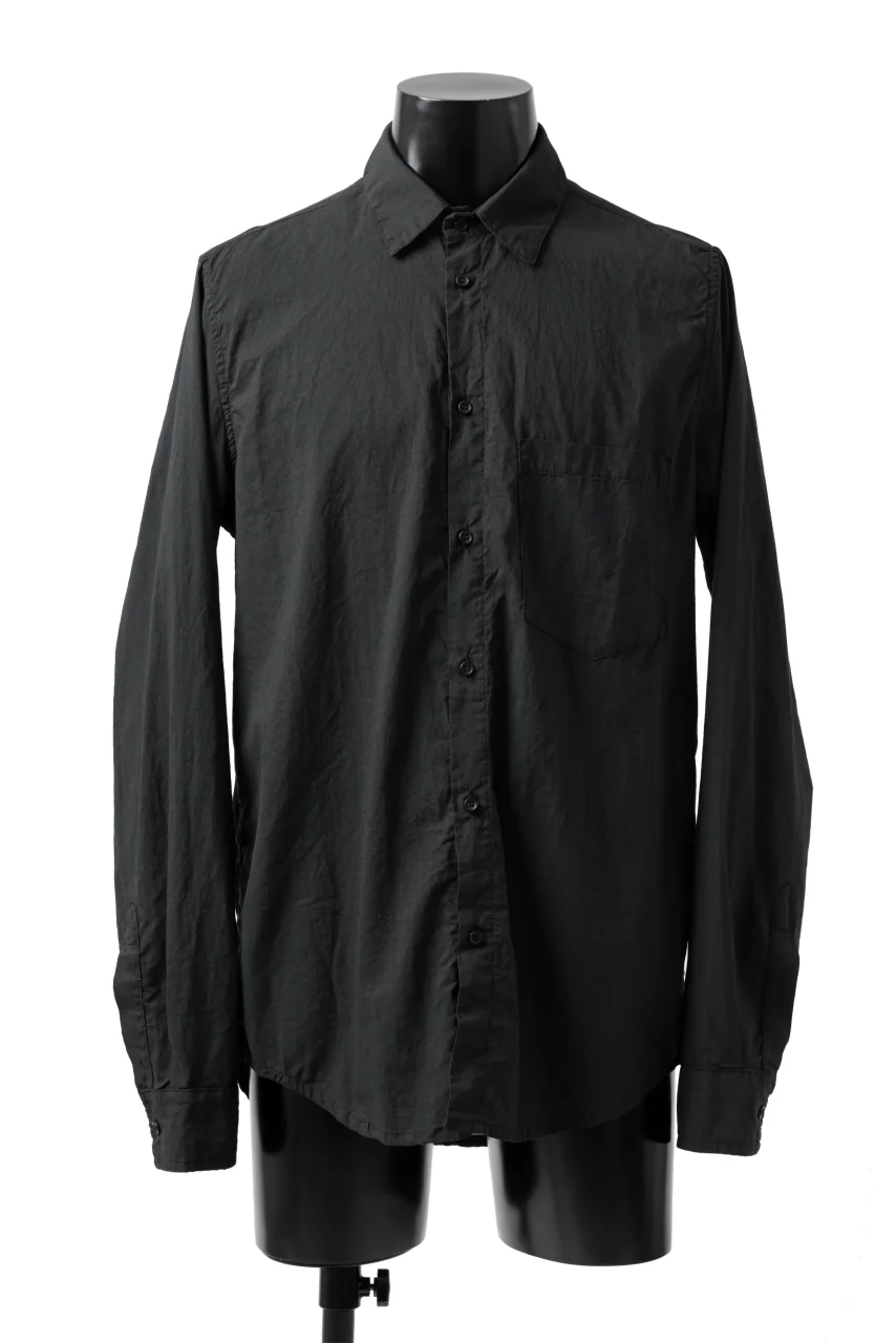 daub DYEING PLAIN SHIRT / ORGANIC COTTON (BLACK)