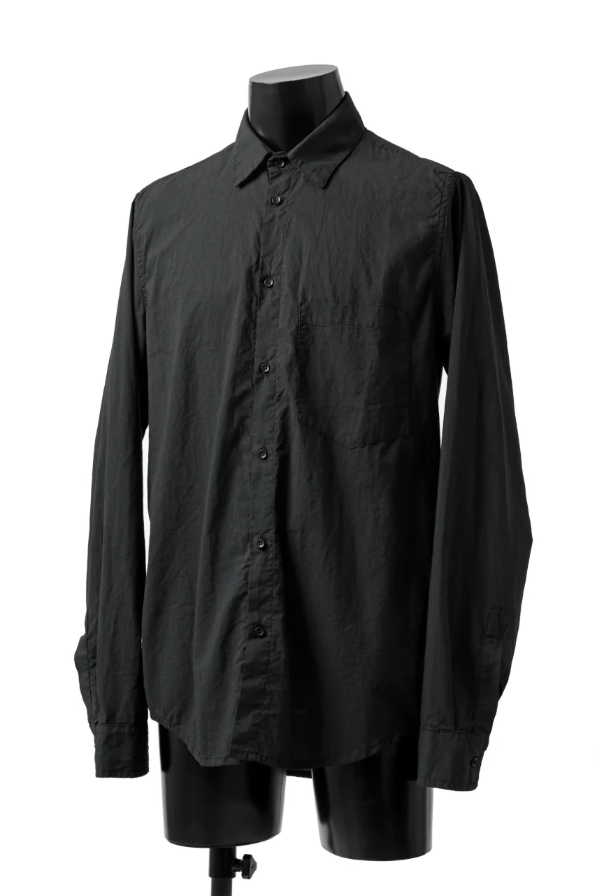 daub DYEING PLAIN SHIRT / ORGANIC COTTON (BLACK) - Image 2