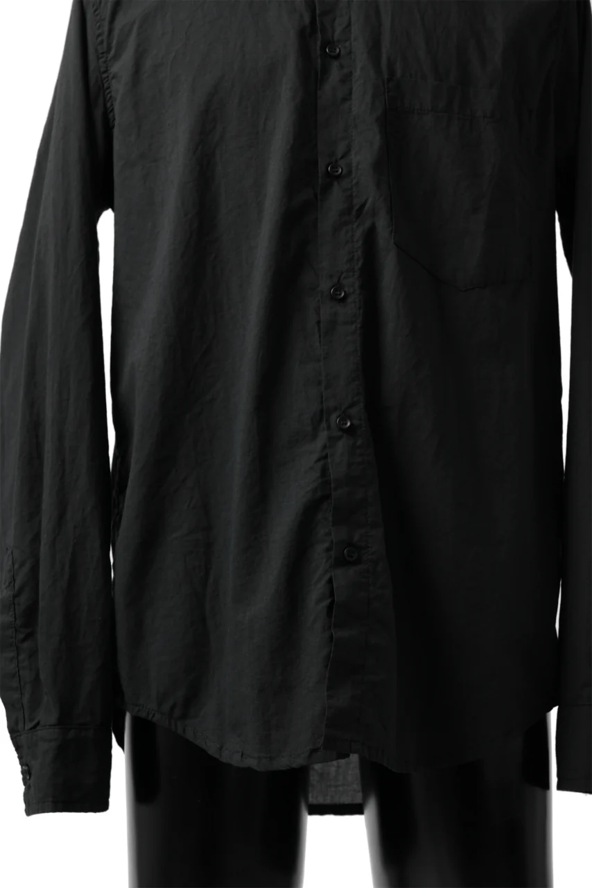daub DYEING PLAIN SHIRT / ORGANIC COTTON (BLACK) - Image 5