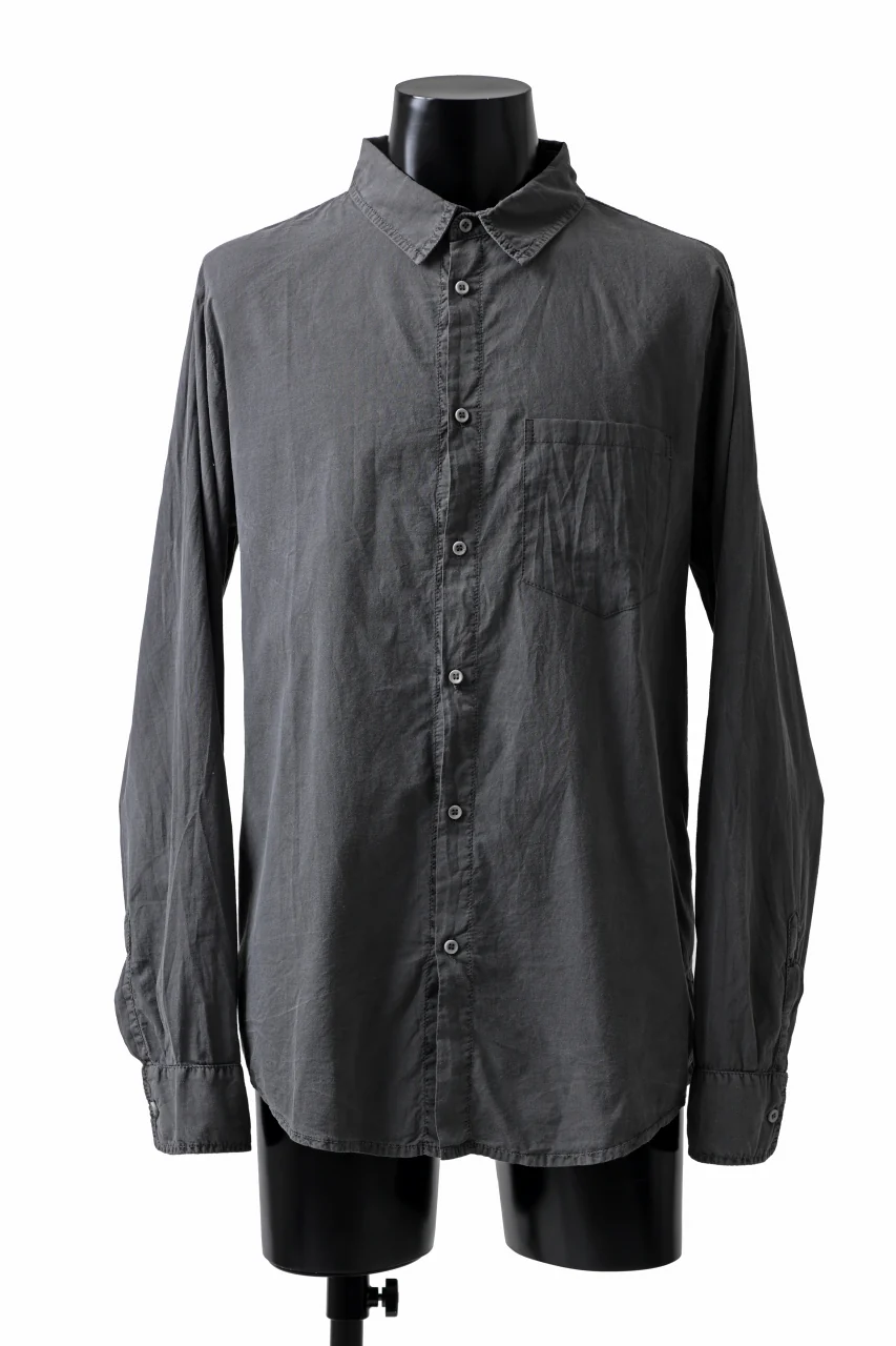 daub DYEING PLAIN SHIRT / ORGANIC COTTON (GREY)