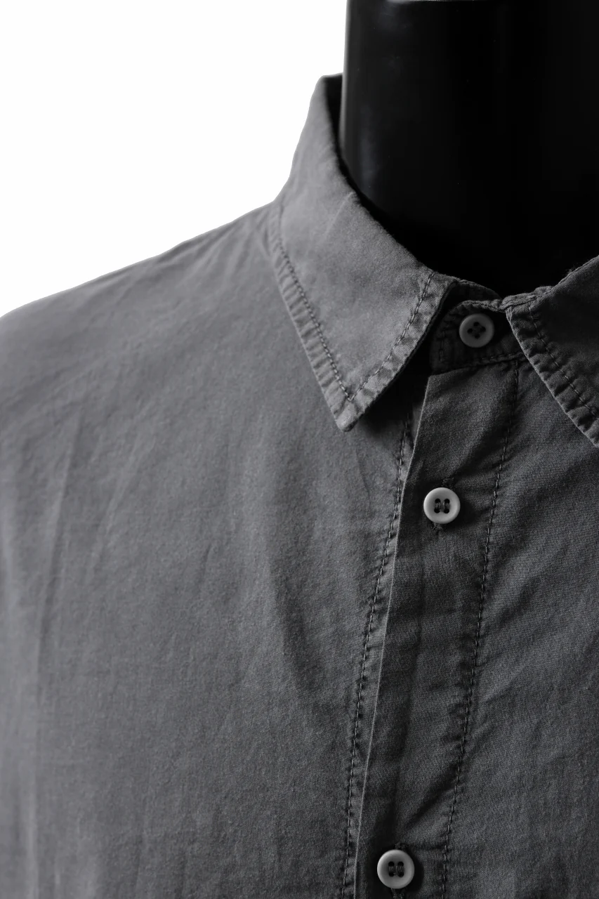 daub DYEING PLAIN SHIRT / ORGANIC COTTON (GREY) - Image 10