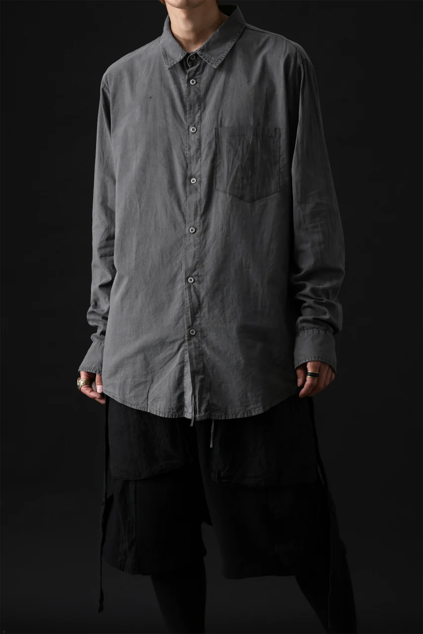 daub DYEING PLAIN SHIRT / ORGANIC COTTON (GREY) - Image 15